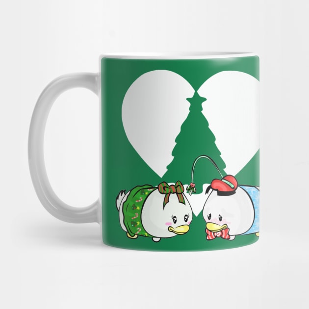 Tsum Tsum Mistletoe - Donald and Daisy by PinklyBee